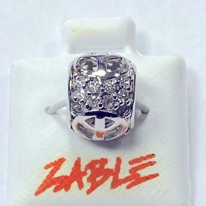 ZABLE silver peace charm